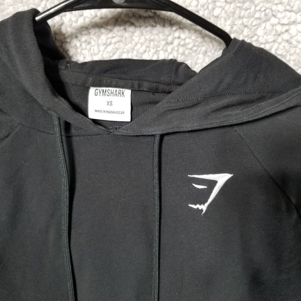 Gymshark Hoodie Womens Small Black Training Sweatshirt Fitness Gym Workout Sz XS - Picture 7 of 8